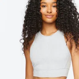 Forever 21 Grey Cotton Non Wired Non Padded Sports Bra-image-37