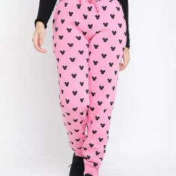 Lil Tomatoes Kids Pink Printed Joggers-image-12