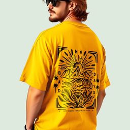 AUSK Graphic Printed Round Neck Cotton Oversized T-shirt-image-60