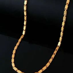 VOJ Gold Plated Biscuit Shaped Chain for Men-picture-8