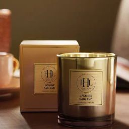 Pure Home and Living Purple Jasmine Garland Scented Wax Filled Jar Candle-33
