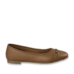 Ginger by Lifestyle Women's Tan Ballerina Shoes-picture-2