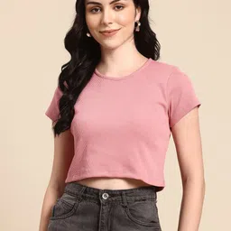 Hang and wear Pure Cotton Ribbed Crop Top-picture-46