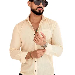 VORTEX Spread Collar Cotton Slim Fit Shirt-picture-12