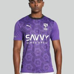 Puma Purple Regular Fit Printed Jersey-image-43