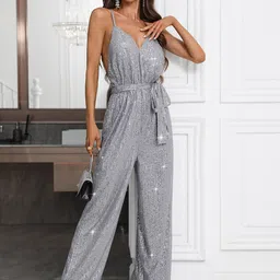 bebe Women Self Design Basic Jumpsuit-image-49