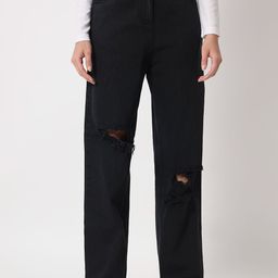R.Code by The Roadster Life Co. Women Flared High-Rise Highly Distressed Jeans-picture-18