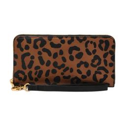Fossil Logan Brown Animal Effect Small Zip Around Wallet-11