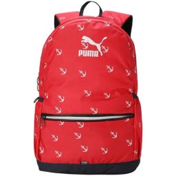 Puma Red Printed Laptop Backpack-image-18