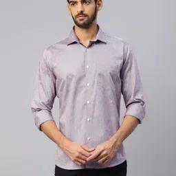 Don Vino Lavender Slim Fit Striped Shirt-picture-13