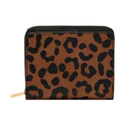 Fossil Logan Brown Animal Effect Small Zip Around Wallet-44