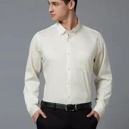 Reid & Taylor White Cotton Slim fit Solid Shirt-image-33