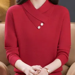 StyleCast Women Long Sleeves V-Neck Sweatshirt-picture-0