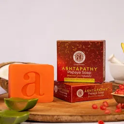 Ashtapathy Set Of 3 Papaya Soap With Virgin Coconut Oil - 125 g Each-2