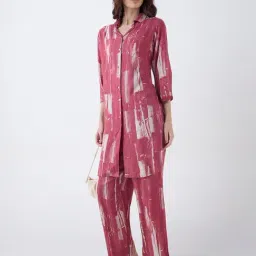 Utsa by Westside Red Abstract Printed Straight Kurta-picture-3