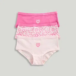 Mothercare Girls Pack Of 3 Printed Mid-Rise Hipster Briefs LK968-image-87
