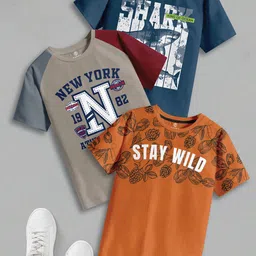 CODEZ Boys 3 Pure Cotton T-shirt-image-40