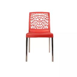 Diya DC- 10 Polypropylene Armless Cafeteria Chair, Red-16