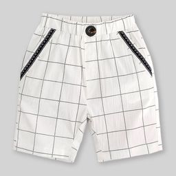 INCLUD Boys Checked Regular Fit Mid-Rise Shorts-picture-22