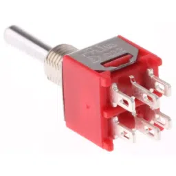 RS PRO Toggle Switch Panel Mount On-On-On DPDT Solder Terminal, 7347202-16