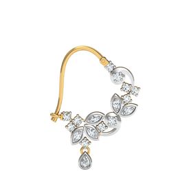 KUBERBOX  14KT Gold Brispat Diamond Nath- 0.2375Ct-image-6