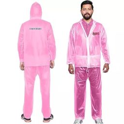 HACER Hooded Type Zipper & Top Button Closer Transparent & Pink Knight Rider Raincoat Set Free Size, EX-RC-01-P-picture-39