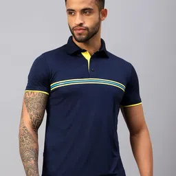 VECTOR X Men Graphic Printed Polo Collar T-Shirt-image-5