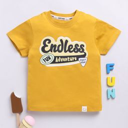 Happy Faces Kids Boys Typography Printed Pure Cotton T-Shirt-image-43