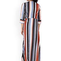SCORPIUS Multicoloured Striped Open Front Shrug image 4