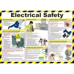 RS PRO Electrical Safety Safety Guidance Safety Poster Semi Rigid Laminate 420 mm 590mm, 9011399-18