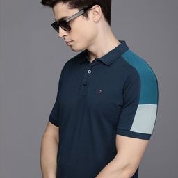 Louis Philippe Jeans Polo Collar Pure Cotton Slim Fit T-shirt-image-6