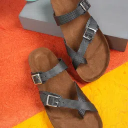 MOZAFIA Women Open Toe Flats with Buckles-image-36