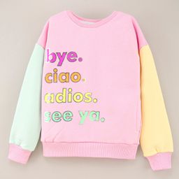Vitamins Full Sleeves Sweatshirt Text Print - Pink-image-63