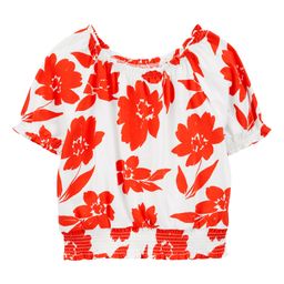 Carter's Floral Smocked Top - Red & White-image-44