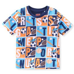 Babyhug 100% Cotton Knit Half Sleeves T-Shirt Balls  Print - Multicolour-image-96