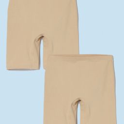 Mackly Pack Of 2 Cotton Elastane Solid Inner Shorts - Beige-image-85