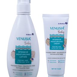 Dr Reddy's Venusia Baby Intensive Moisturizing Lotion 300 g and Baby Intensive Moisturizing Cream 75 g| For Dry and Ultra dry Skin | Contains Cocoa Aloe Mango & Shea Butters-image-18