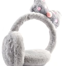 ZQBIEE Fur Bow Designed Earmuffs - Grey-image-23
