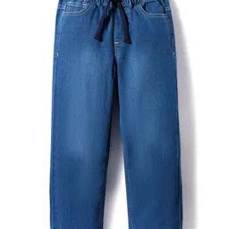Pine Kids Denim Woven Full Length Washed Jeans - Blue-picture-41