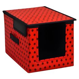 COZY VIBES Shirt Stacker Closet Storage Organizer Box with Clear Window, Attached Lid and handle- PACK OF 1- COLOR MAY VARY-26