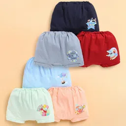 Unfab Infants Boys Pack Of 6 Assorted Printed Pure Cotton Boy Shorts Briefs CGBB003-06-10
