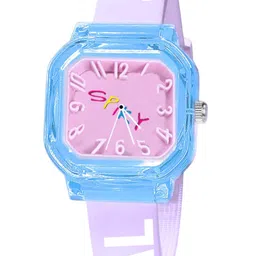 Spiky Unisex Kids Dial & Textured Straps Analogue Watch SPKEVA40_C2_Pur-53