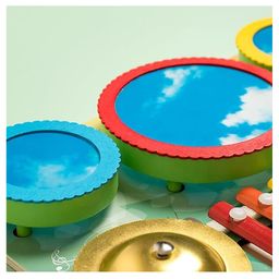 Happy Hues Musical Instruments Set- Drum Set- Xylophone & Bell Toy- Toddlers Musical Instruments Set - Percussion Instruments Set for Kids image 5