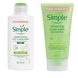 Simple Set Of Kind To Skin Replenishing Rich Moisturiser & Facial Wash-21