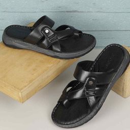Mochi Men Leather Slip-On Comfort Sandals-image-58