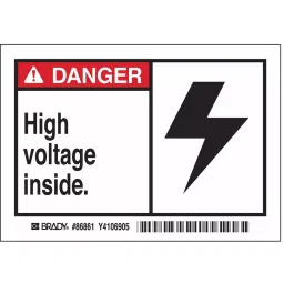 BRADY High Performance Label 3-1/2 inch Height 5 inch Width Vinyl, 15Y477 (Pack of 5 Pcs)-64
