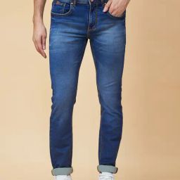 Being Human Blue Cotton Slim Fit Solid Jeans-image-67