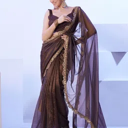 Kalista Embellished Sequinned Organza Saree-picture-56