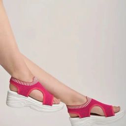 Shoetopia Kids Pink Ankle Strap Wedges-image-85