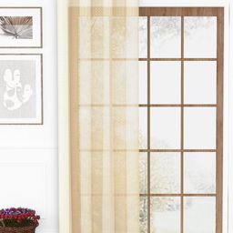 Story@home Serene Cream-Coloured Self Design Sheer Long Door Curtain-23
